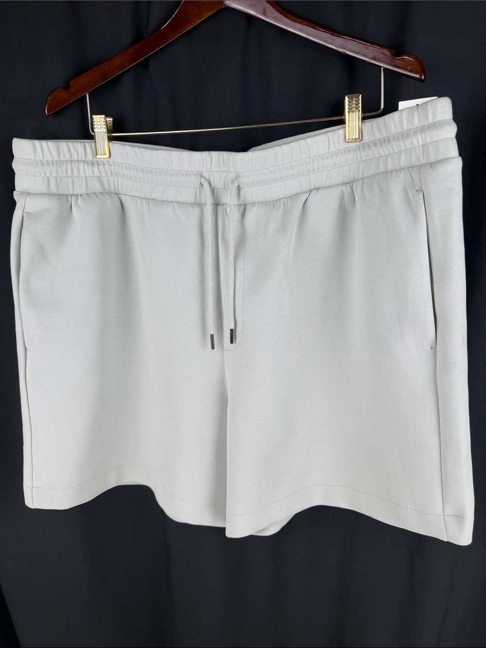 Men's Athletic Drawstring Shorts in Light Mint Green